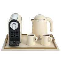 Tea Station Tray Ivory Silkygold
